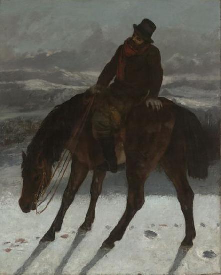 Gustave Courbet Hunter on Horseback